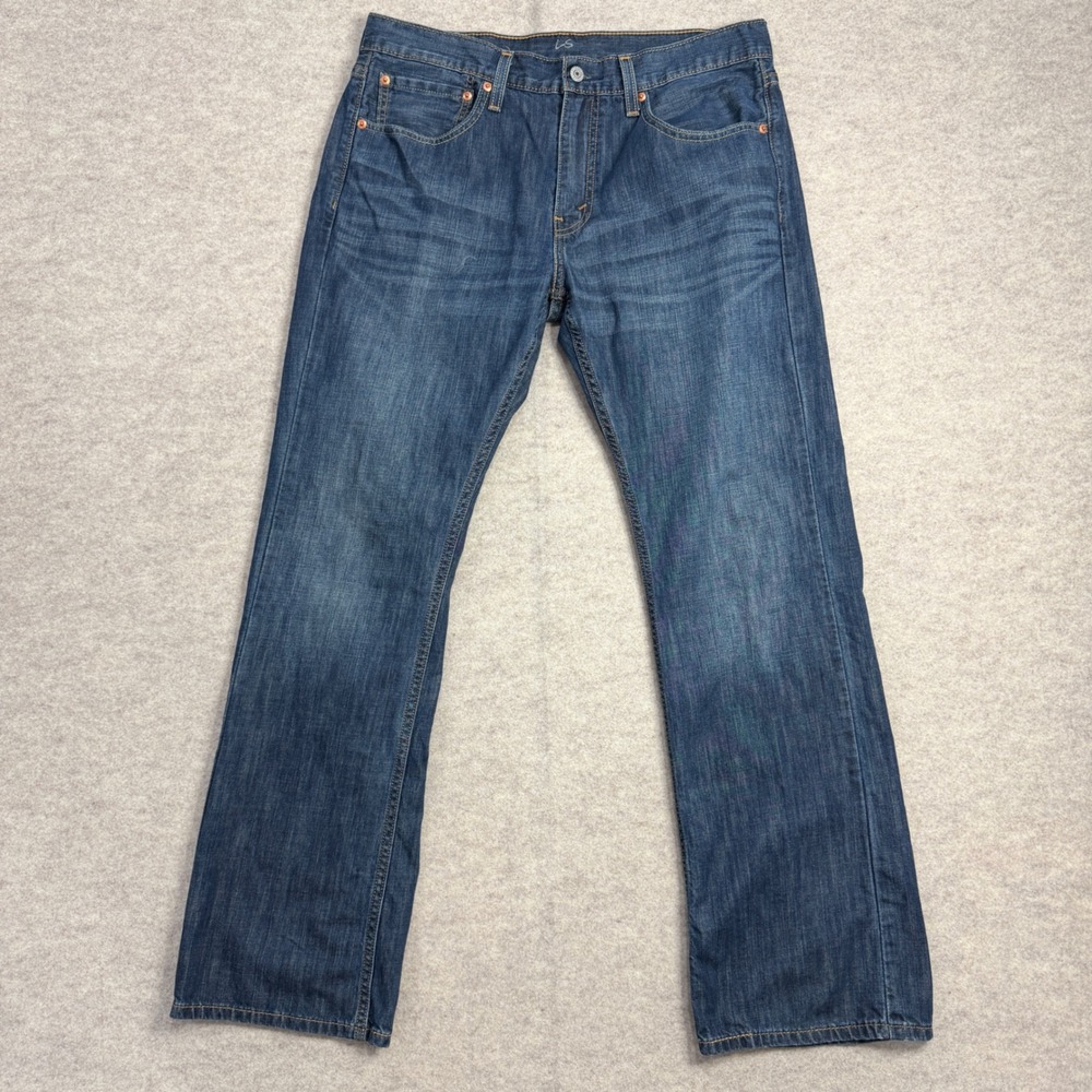 Levis 527 Slim Bootcut Jeans Mens 34x30 Medium Wash Blue Denim 05527-0239
